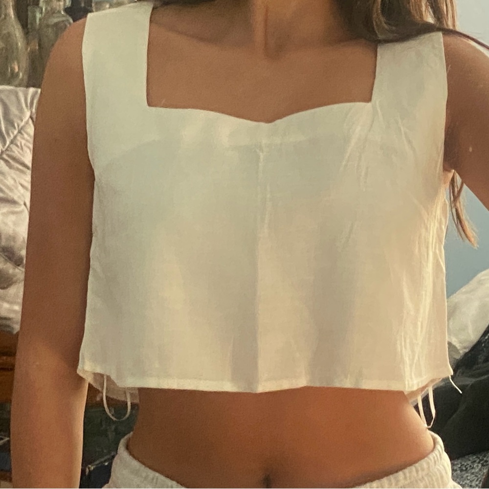 Size small white linen top from twenty5A